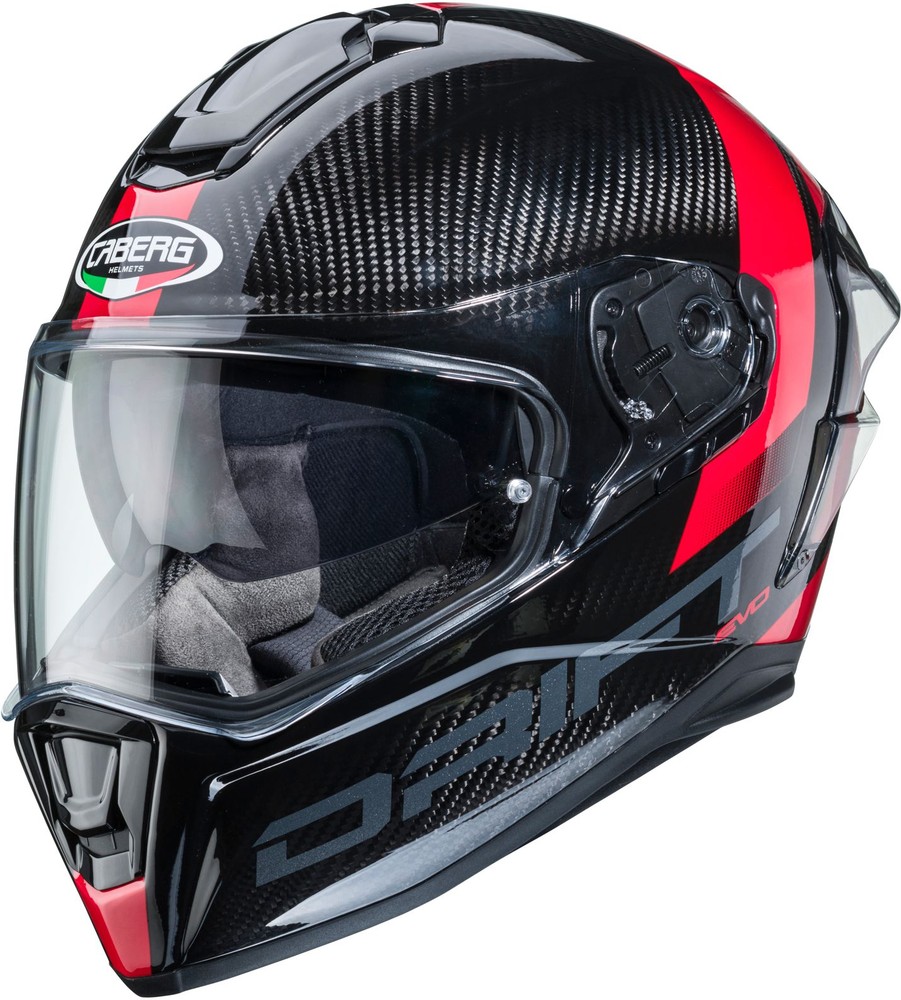 Caberg Motorrad Integralhelm Drift Evo Carbon Sonic Schwarz Rot