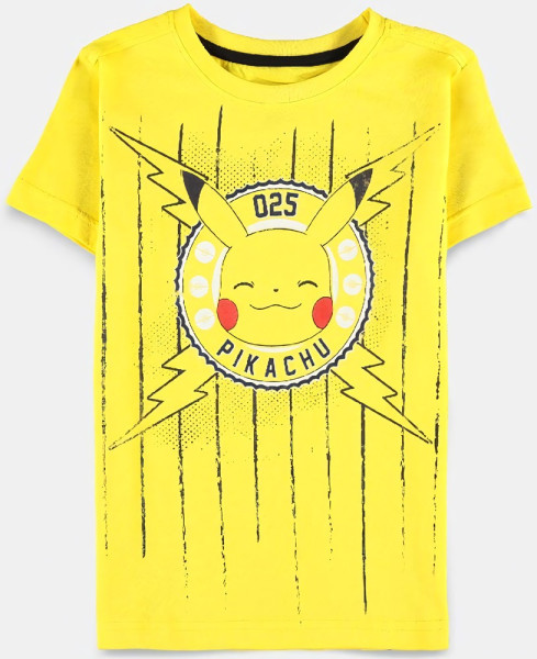 Pokémon - Funny Pika - Boys Short Sleeved T-shirt Yellow