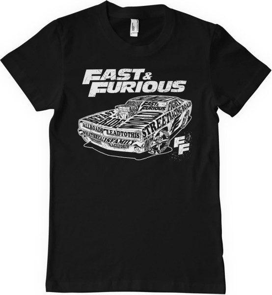 The Fast and the Furious Fluid Of Speed T-Shirt Black