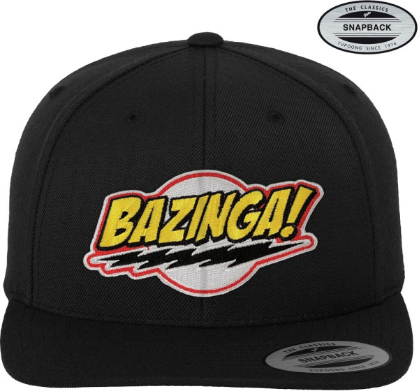 The Big Bang Theory Bazinga Patch Premium Snapback Cap Black