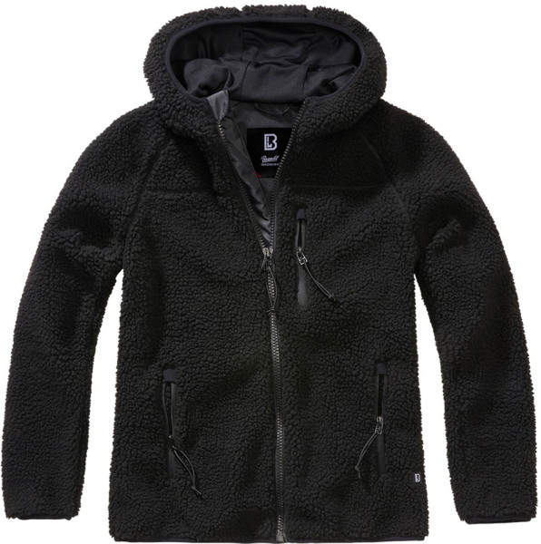 Brandit Women Jacke Ladies Teddyfleecejacket hood Black