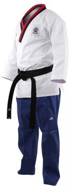 adidas Poomsae Taekwondoanzug Jungs Weiß/Licht Blau