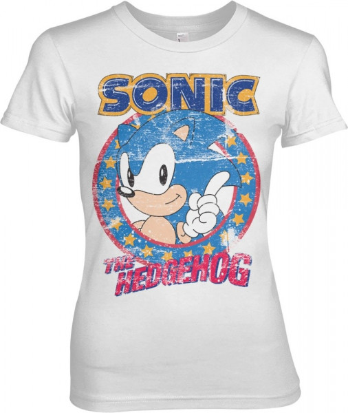 Sonic The Hedgehog Girly Tee Damen T-Shirt White