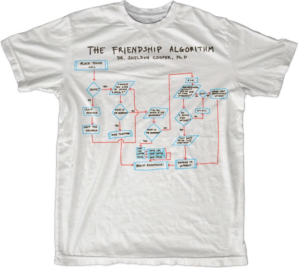 The Big Bang Theory The Friendship Algorithm T-Shirt White