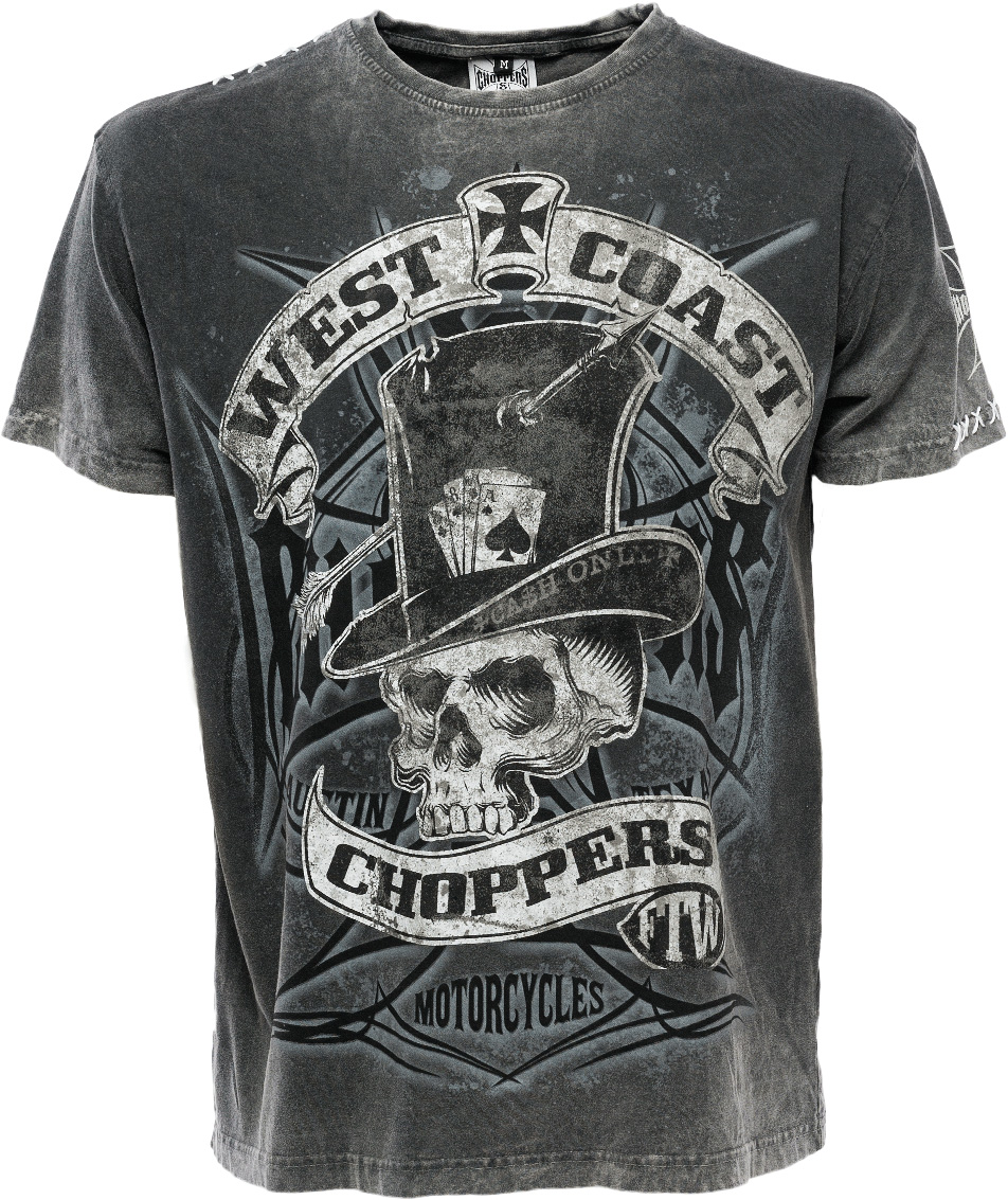 WCC West Coast Choppers T-Shirt Cash Only Grey | T-Shirts | Freizeit