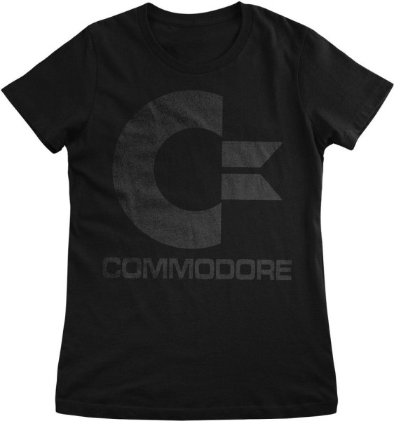 COMMODORE/C64 T-Shirt Commodore Black Logo Girly Tee LN-5-COM007-H67-1