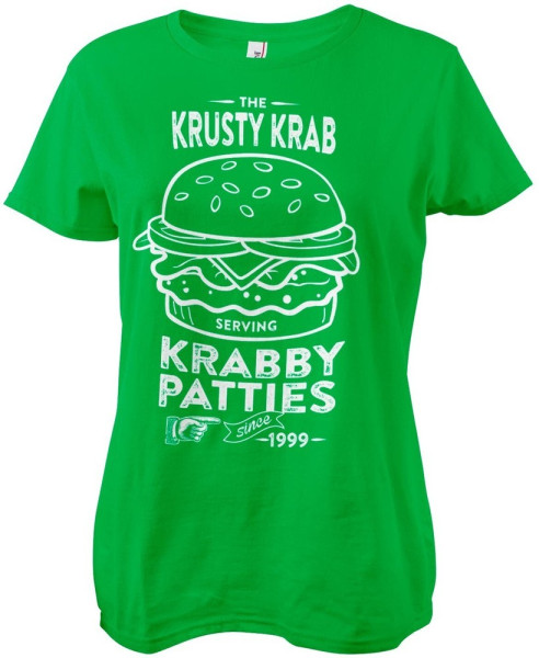 Spongebob The Krusty Krab Serving Krabby Patties Girly Tee Damen T-Shirt Green