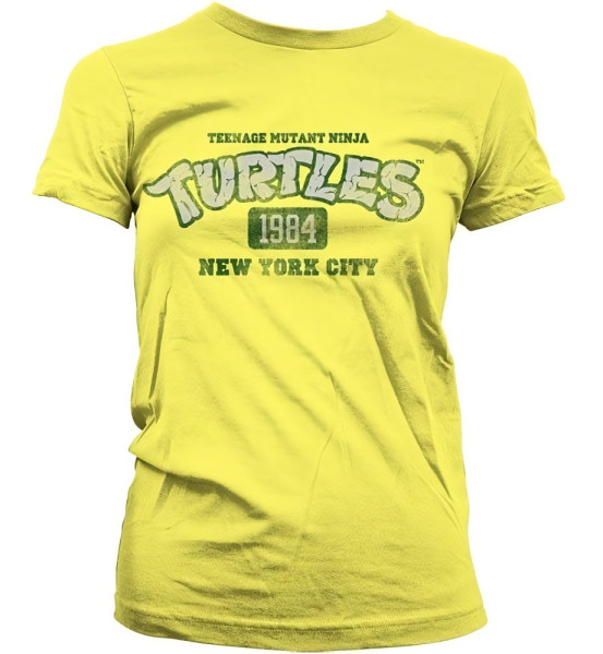 Teenage Mutant Ninja Turtles Turtles NY 1984 Girly T-Shirt Damen Yellow