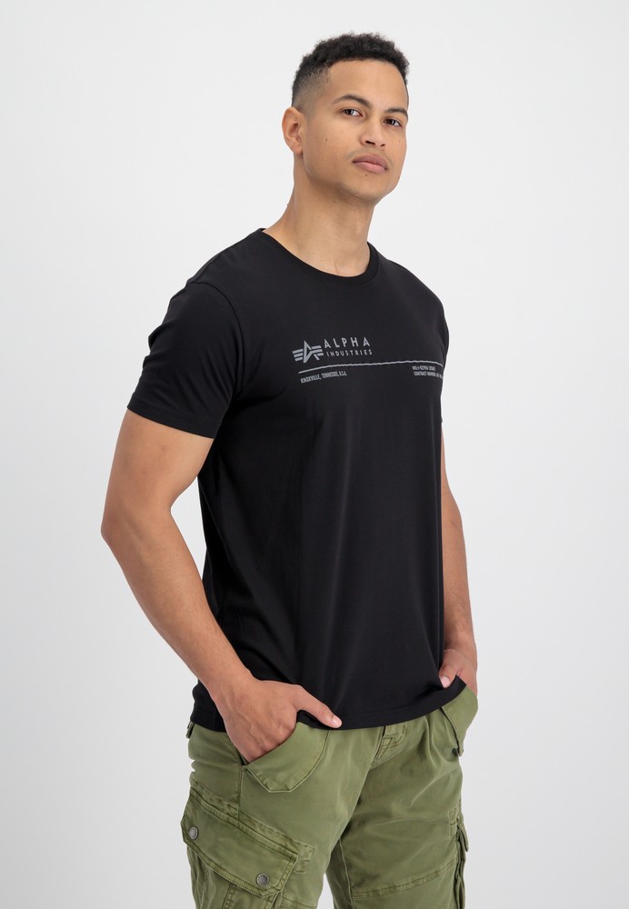 / Men | | T Industries Reflective Tops Black | T-Shirt T-Shirts Alpha AI Lifestyle