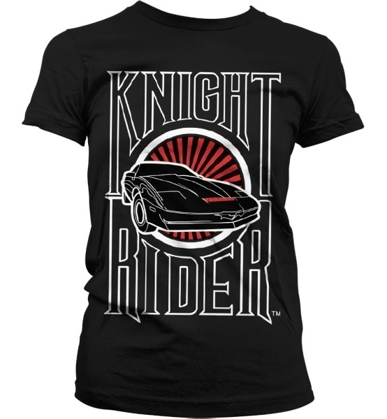 Knight Rider Sunset KITT Girly T-Shirt Damen Black