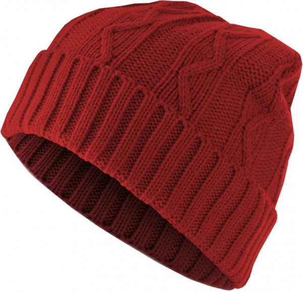 MSTRDS Beanie Beanie Cable Flap Red