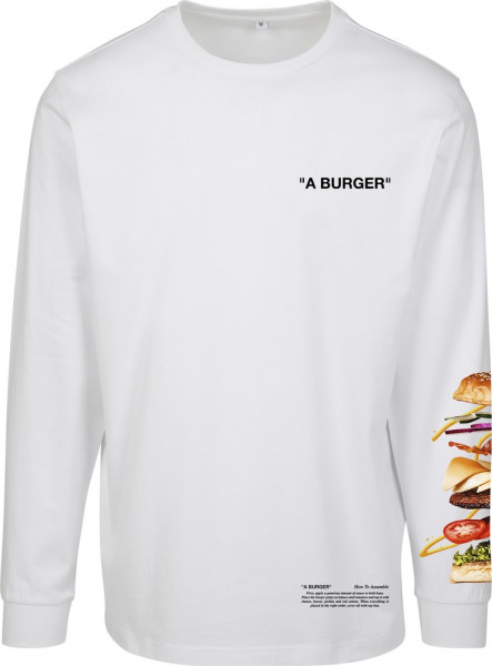 Mister Tee Burger Longsleeve White