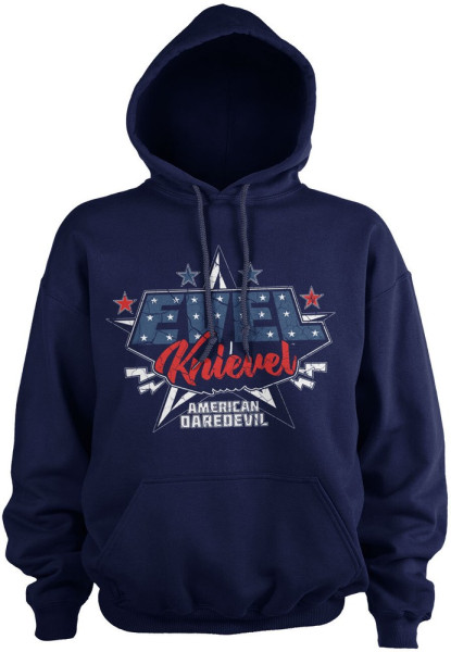 Evel Knievel American Daredevil Hoodie Navy