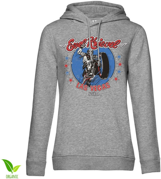 Evel Knievel In Las Vegas Girls Hoodie Damen Heather-Grey