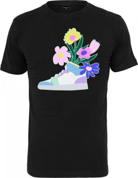 Mister Tee Damen Ladies Flower Sneaker Tee Black