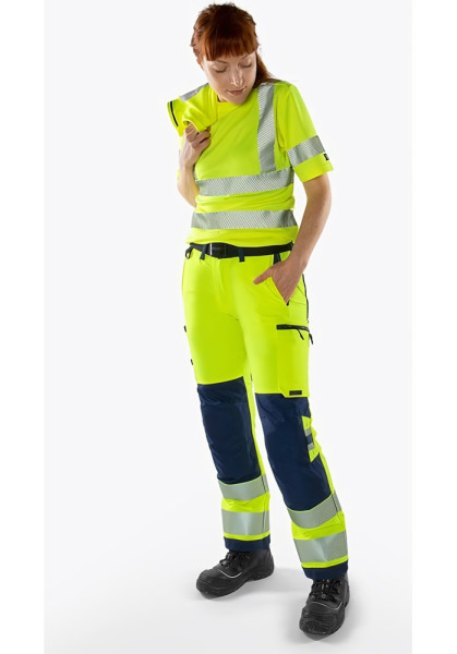 Fristads High Vis Green Stretchhose Damen Kl. 2 2665 GSTP Warnschutz-Gelb/Schwarz