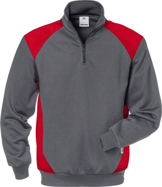 Fristads Sweatshirt 7048 SHV Grau/Rot