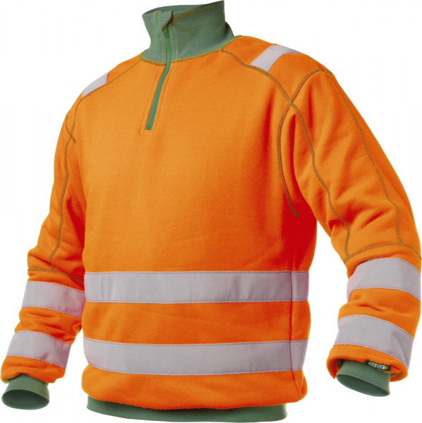 Dassy Warnschutz Sweatshirt Denver PESCO84 Neonorange/Flaschengrün