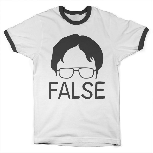 The Office False Ringer Tee White-Black