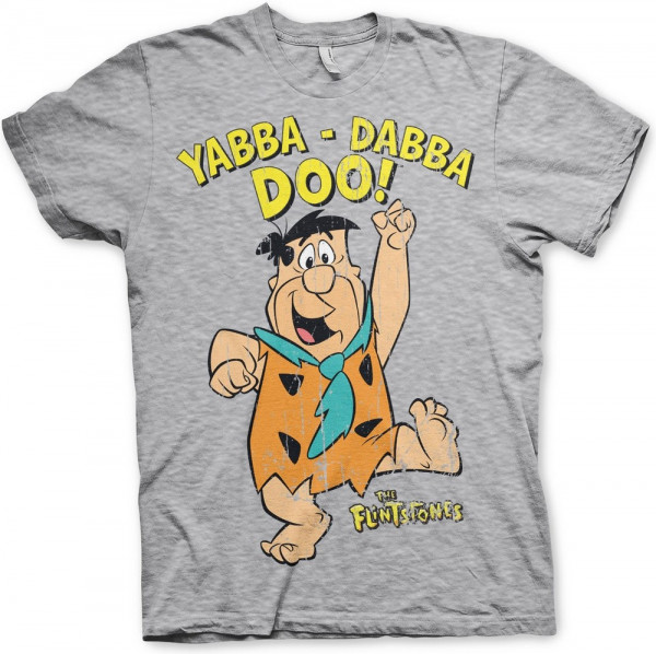 The Flintstones Yabba-Dabba-Doo T-Shirt Heather-Grey