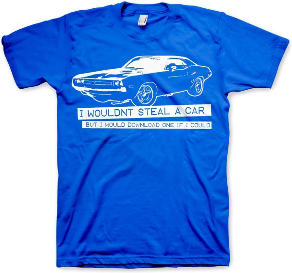 Hybris I Wouldn't Steal A Car Tee T-Shirt Blue