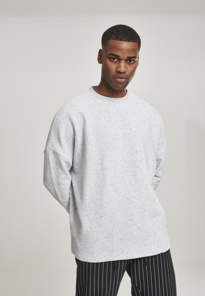 Urban Classics Sweatshirt Cut On Sleeve Naps Interlock Crew Lightgrey