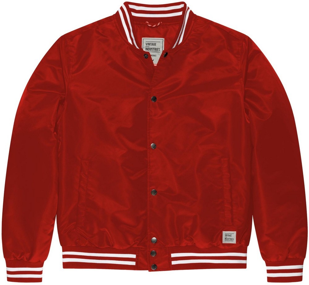 Vintage Industries Blouson Chapman Jacket Bright Red | Jackets | Men ...