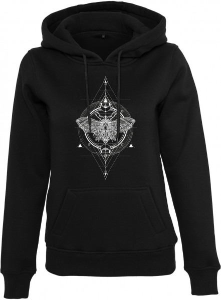 Mister Tee Women Hoodie Ladies Moth Hoody Black