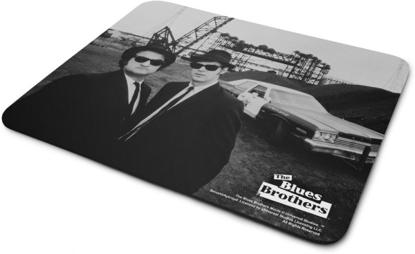 Blues Brothers Mouse Pad White-Black