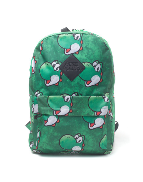 Super Mario Rucksack Nintendo - Yoshi Face Sublimation Print Backpack Green