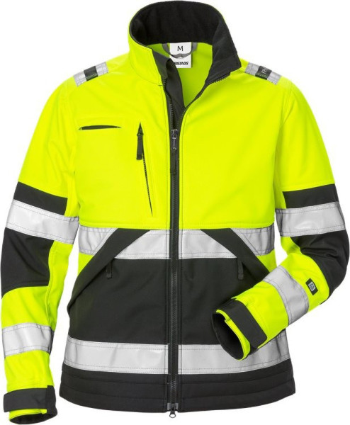 Fristads Warnschutz-Jacke High Vis Softshell-Jacke Damen Kl. 2 4183 WYH Warnschutz-Gelb/Schwarz