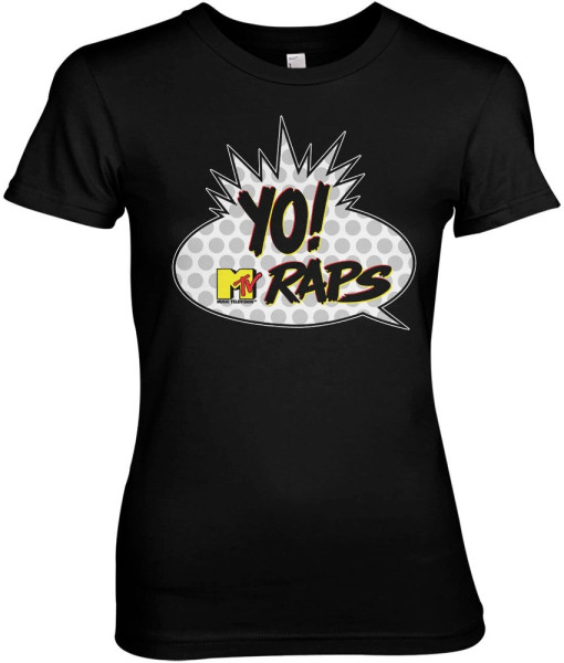 Yo! MTV Raps Damen T-Shirt Classic Logo Girly Tee MTV-5-YMR003-H83-5