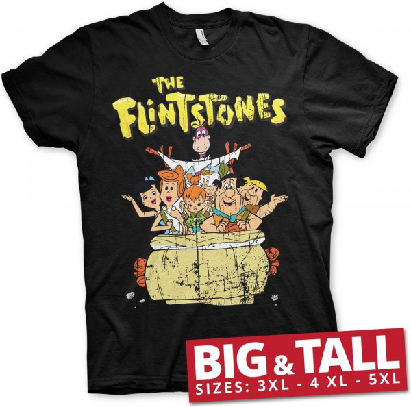 The Flintstones Big & Tall T-Shirt Black