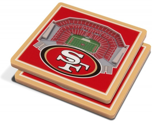 San Francisco 49ers 3D Stadium View Untersetzer 2er-Set American Football