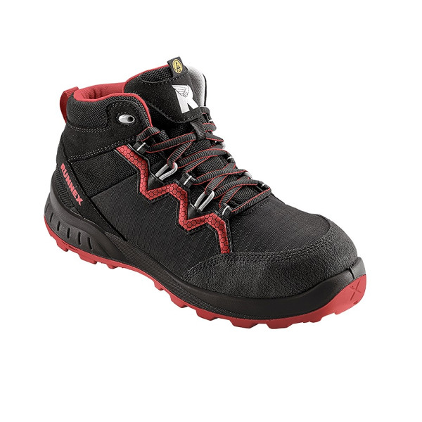 RUNNEX S3-ESD-Sicherheitshochschuh TeamStar Schwarz/Rot