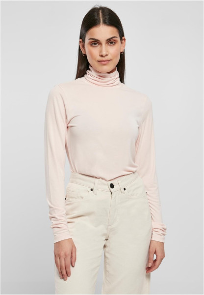 Urban Classics Damen Ladies Modal Turtleneck Longsleeve Pink