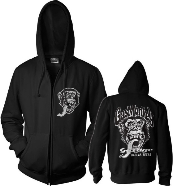 Gas Monkey Garage GMG Dallas, Texas Zipped Hoodie Black