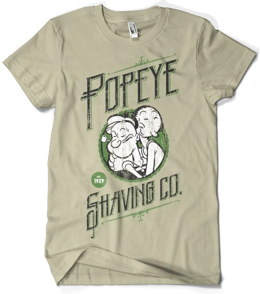 Popeye's Shaving Co T-Shirt Khaki