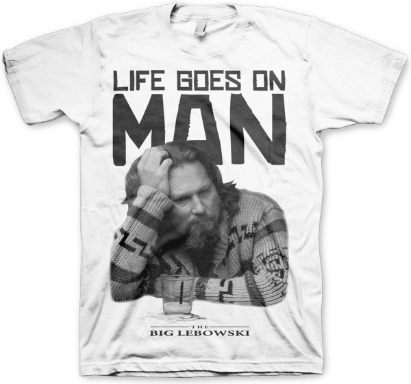 The Big Lebowski Life Goes On Man T-Shirt White