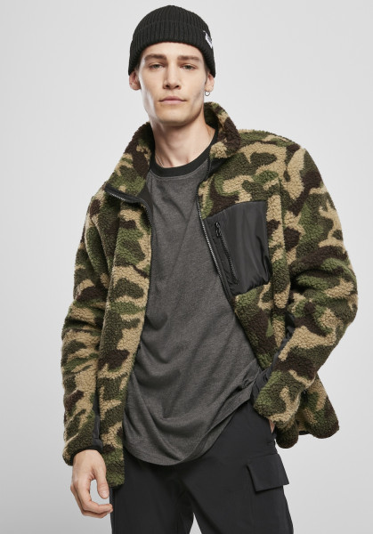 Urban Classics Jacket Sherpa Jacket Wood Camouflage