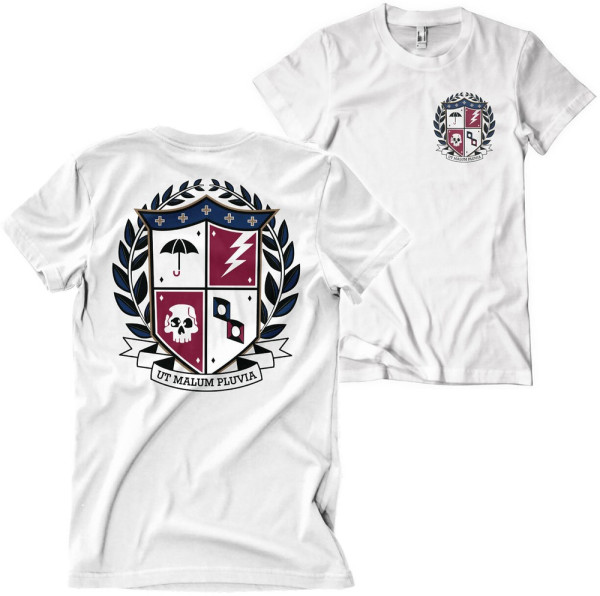 Umbrella Academy Ut Malum Pluva Shield T-Shirt White