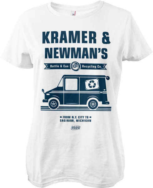 Seinfeld Kramer & Newman's Recycling Co Girly Tee Damen T-Shirt White