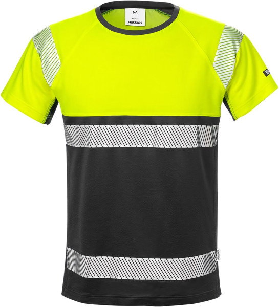 Fristads Warnschutz T-Shirt High Vis T-Shirt, Kl. 1 7518 THV Warnschutz-Gelb/Schwarz