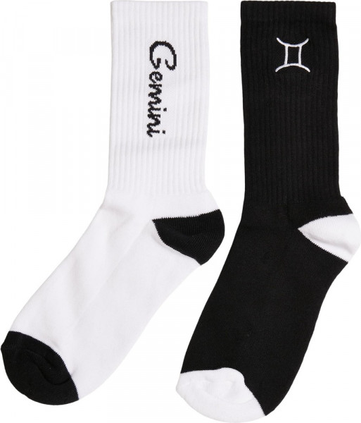 Mister Tee Zodiac Socks 2-Pack Black/White Gemini