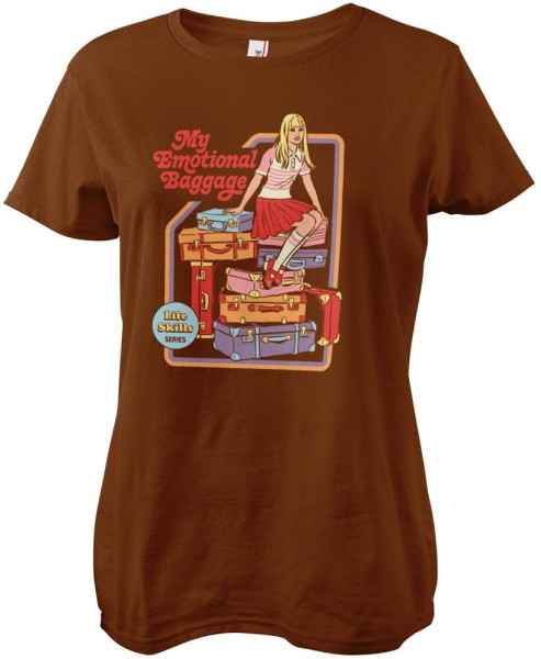 Steven Rhodes My Emotional Baggage Girly Tee Damen T-Shirt Brown