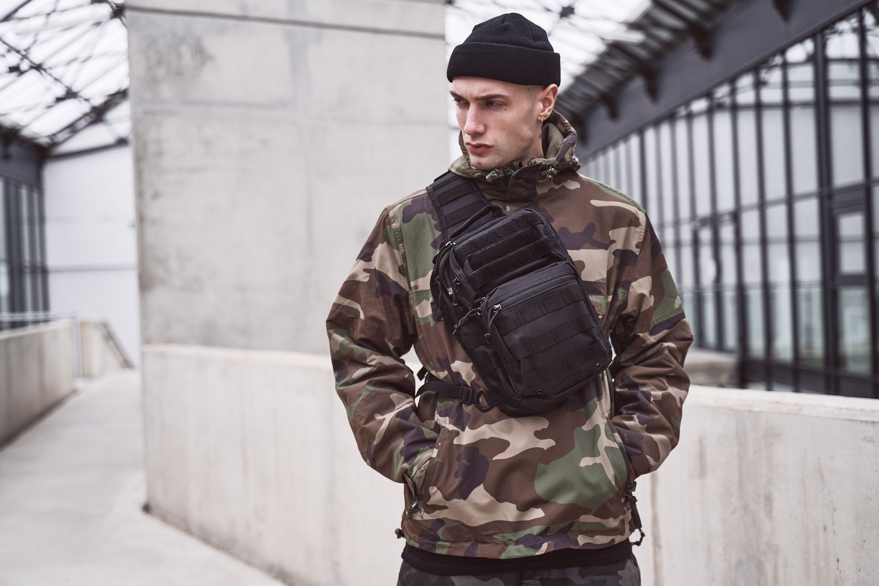 Brandit Tasche Black Bags | in Men | US Cooper Lifestyle Backpacks EveryDayCarry-Sling | 