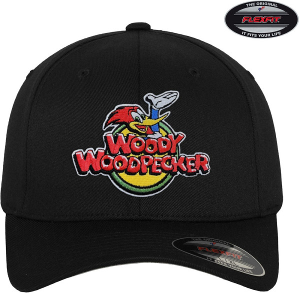 Woody Woodpecker Classic Logo Flexfit Cap Black