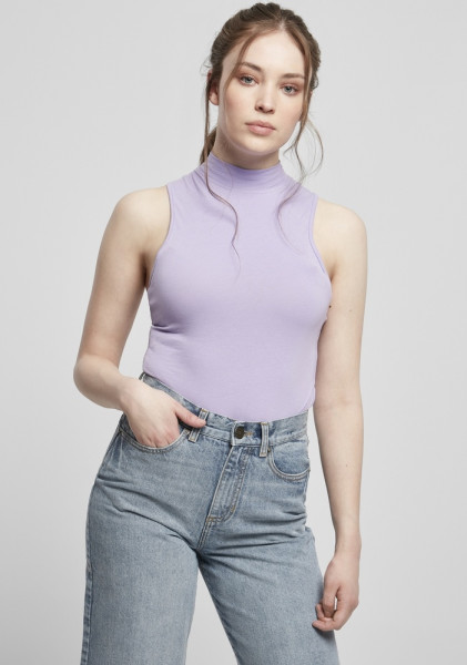 Urban Classics Damen Body Ladies Sleeveless Turtleneck Body Lavender