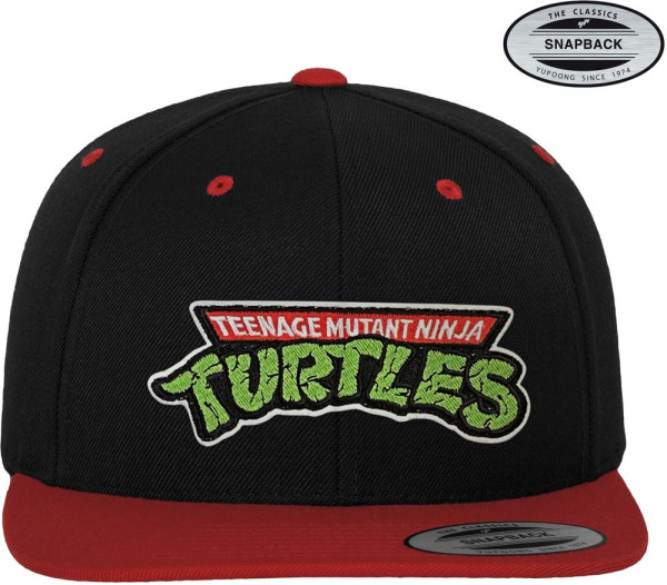 Teenage Mutant Ninja Turtles TMNT Logo Premium Snapback Cap Black-Red