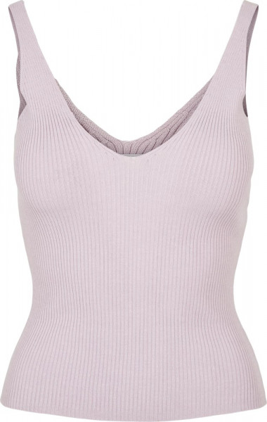 Urban Classics Damen Ladies Rib Knit Top Softlilac